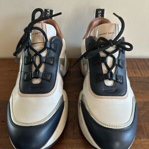 Italian Navy and Cream Women's Sneakers